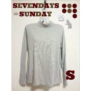 セブンデイズサンデイ(SEVENDAYS=SUNDAY)の【S】 SEVENDAYS＝SUNDAY ハイネックプルオーバー(カットソー(長袖/七分))