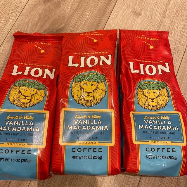 LION(ライオン)のライオンコーヒーバニラマカダミア3個セット283g 10オンス 食品/飲料/酒の飲料(コーヒー)の商品写真