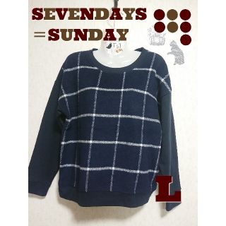 セブンデイズサンデイ(SEVENDAYS=SUNDAY)の【L】 SEVENDAYS＝SUNDAY  トップス(トレーナー/スウェット)