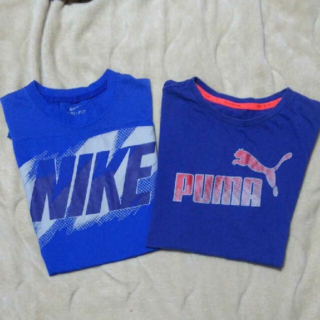 NIKE (M:140～150cm)・PUMA(140cm) Tシャツ スポーツ/アウトドアのサッカー/フットサル(ウェア)の商品写真