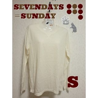 セブンデイズサンデイ(SEVENDAYS=SUNDAY)の【S】 SEVENDAYS＝SUNDAY  クルーネックプルオーバー(ニット/セーター)