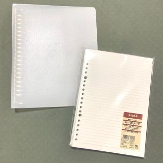 ムジルシリョウヒン(MUJI (無印良品))の無印良品 ポリプロピレンA5バインダー 6mm横罫A5ルーズリーフ(ノート/メモ帳/ふせん)