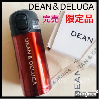 ディーンアンドデルーカ(DEAN & DELUCA)の水筒DEAN＆DELUCAワンタッチ栓スリムボトル レッド★タンブラーマグボトル(水筒)