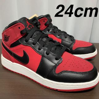 ナイキ(NIKE)のnike air jordan 1 mid gs 24cm(スニーカー)