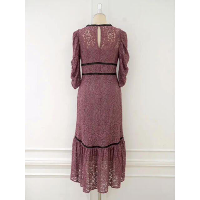 163cmCord Lace Trimmed Midi Dress