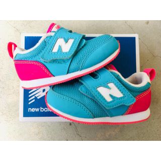 ニューバランス(New Balance)のおまけ付 NB 13cm 水色 ピンク New balance ニューバランス　(スニーカー)