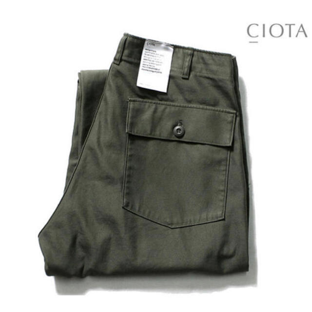 size 4 ciota スビンコットン バックサテン ベイカーパンツ 21ss