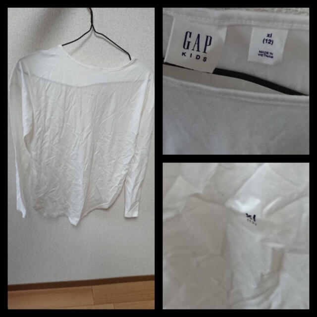 GAP Kids(ギャップキッズ)の【新品】Gapkids/白ロンT150cm キッズ/ベビー/マタニティのキッズ服女の子用(90cm~)(Tシャツ/カットソー)の商品写真