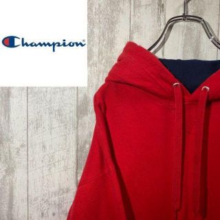 チャンピオン(Champion)のkichi様用パーカー　レッド　刺繍ロゴ　定番　オーバーサイズ　champion(パーカー)