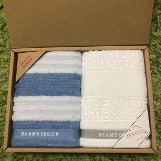 ビームス(BEAMS)のBEAMSデザイン　フェイスタオル2枚セット(タオル/バス用品)