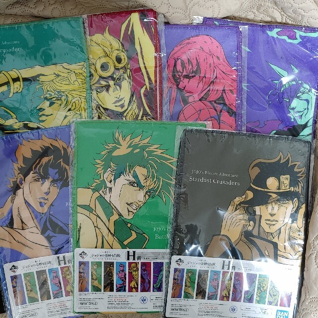 BANDAI(バンダイ)のJOJO 一番くじ H賞 タオル 7枚セット ジョジョの奇妙な冒険 エンタメ/ホビーのアニメグッズ(タオル)の商品写真