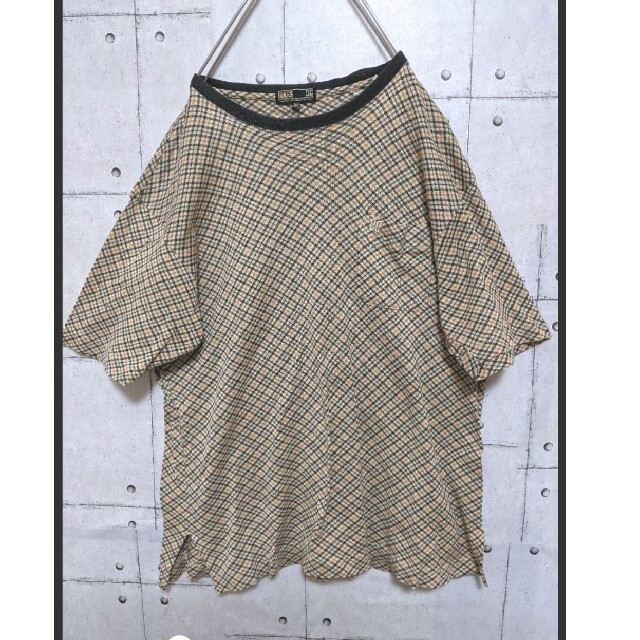 DAKS(ダックス)のDAKS ダックス メンズ ノバチェック Tシャツ コットン100% Mサイズ メンズのトップス(Tシャツ/カットソー(半袖/袖なし))の商品写真