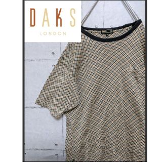 ダックス(DAKS)のDAKS ダックス メンズ ノバチェック Tシャツ コットン100% Mサイズ(Tシャツ/カットソー(半袖/袖なし))