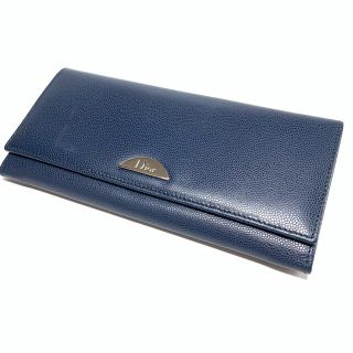 クリスチャンディオール(Christian Dior)の⭐️中古ブランド品⭐️Dior がま口長財布　ネイビー(長財布)