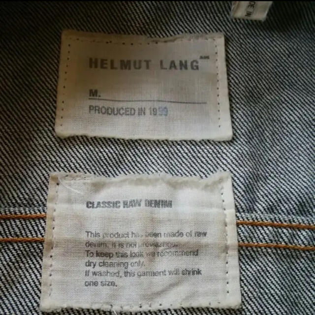 HELMUT LANG(ヘルムートラング)のHELMUT LANG CLASSIC RAW DENIMジャケット1999 レディースのジャケット/アウター(Gジャン/デニムジャケット)の商品写真