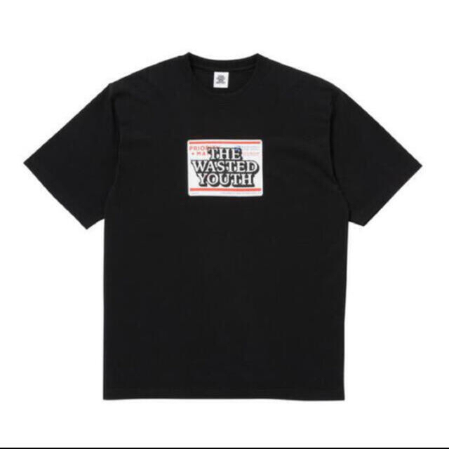 XL Wasted youth x Black eye patch Tシャツ