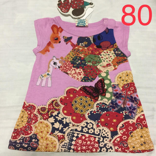VANA VANA(バナバナ)の新品 バナバナ Tシャツ チュニック 80 キッズ/ベビー/マタニティのベビー服(~85cm)(Ｔシャツ)の商品写真