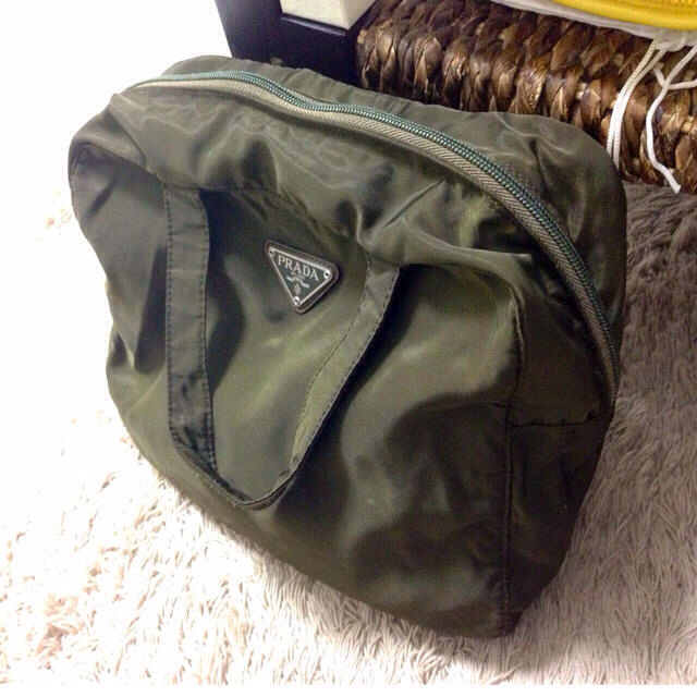 【格安☆】 PRADA カーキ🌳 ナイロントートバッグ | フリマアプリ ラクマ