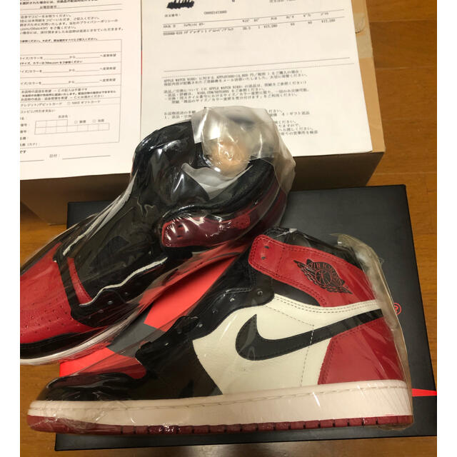 NIKE(ナイキ)のNIKE AIR JORDAN1 HIGH OG BRED TOEブレッドトゥ メンズの靴/シューズ(スニーカー)の商品写真