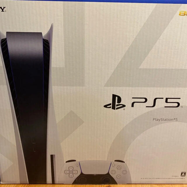 PlayStation(プレイステーション)のPS5 ディスクドライブ搭載モデル 新品未使用CFI-1000A01 エンタメ/ホビーのゲームソフト/ゲーム機本体(家庭用ゲーム機本体)の商品写真