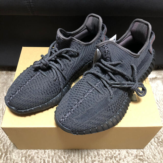 訳あり商品 アディダス - adidas イージーブースト350 ブラック V2 スニーカー