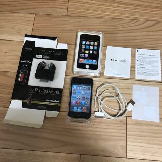 アイポッドタッチ(iPod touch)のiPod Touch 64GB & 録音用アダプター　Logitec(ポータブルプレーヤー)