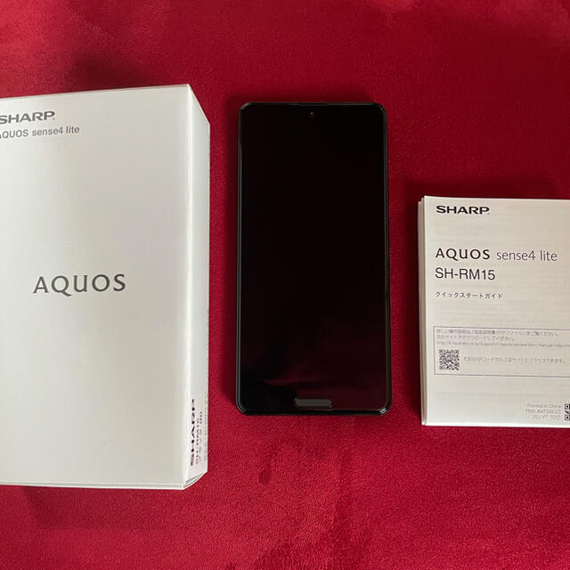 AQUOS(アクオス)のAQUOS sense4 lite SH-RM15 ブラック スマホ/家電/カメラのスマートフォン/携帯電話(スマートフォン本体)の商品写真