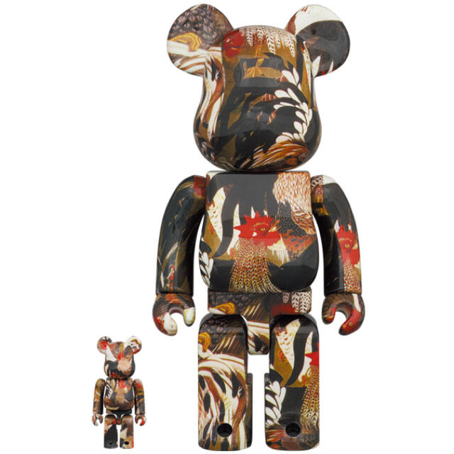 MEDICOM TOY(メディコムトイ)の【8セット】BE@RBRICK 伊藤若冲「群鶏図」100％ & 400％ エンタメ/ホビーのフィギュア(その他)の商品写真