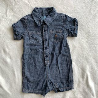 ベビーギャップ(babyGAP)のbaby GAPデニム　ロンパース　つなぎ(ロンパース)