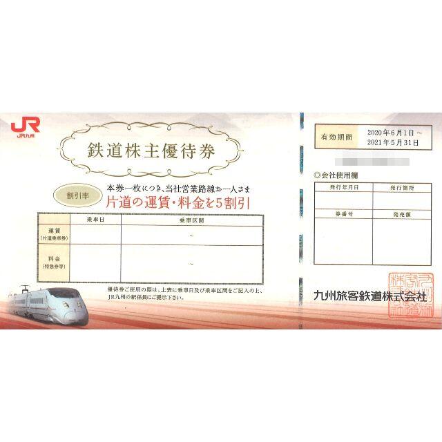 ★２枚組★ JR九州 株主優待 片道5割引券 ※有効期限：2021年5月31日 チケットの優待券/割引券(その他)の商品写真