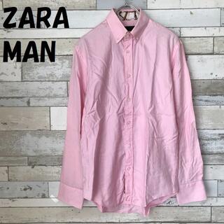 ザラ(ZARA)の【人気】ザラ マン ボタンダウンシャツ ASIAN FIT ピンク サイズ38(シャツ)
