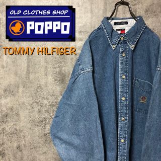 トミーヒルフィガー(TOMMY HILFIGER)の【オーバ様専用】トミーヒルフィガー☆オールド刺繍ロゴビッグポケットデニムシャツ(シャツ)