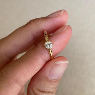 ご専用です♡k18  0.2ct ベゼルセッティング　リング(リング(指輪))