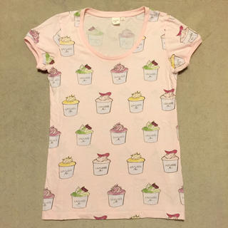ユニクロ(UNIQLO)のラデュレ カップケーキ Ｔシャツ コラボ ピンク(Tシャツ(半袖/袖なし))