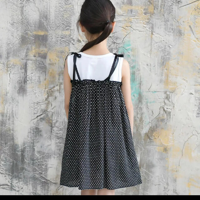 新品☆Bee des Bee ドットワンピース　130 キッズ/ベビー/マタニティのキッズ服女の子用(90cm~)(ワンピース)の商品写真