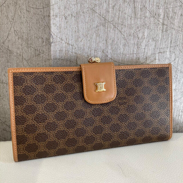 特別訳あり特価】 CELINE セリーヌ ヴィンテージ マカダム柄 長財布 ...