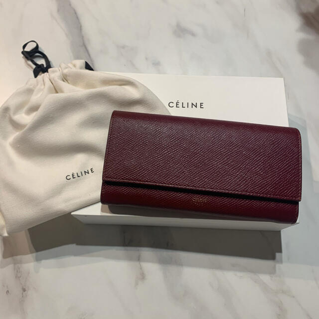 celine(セリーヌ)の18日まで値下げ‼️ 極美品　セリーヌ　長財布　ワインレッド レディースのファッション小物(財布)の商品写真