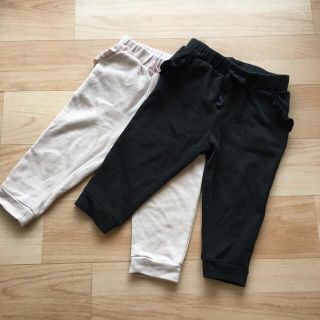 ギャップキッズ(GAP Kids)のGAP 裏起毛パンツ 黒 90 ピンクのおまけ付き(パンツ/スパッツ)