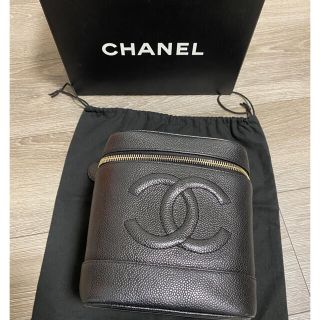 シャネル(CHANEL)のハンド バッグ キャビアスキン レザー ブラック  ゴールド 金具(ハンドバッグ)