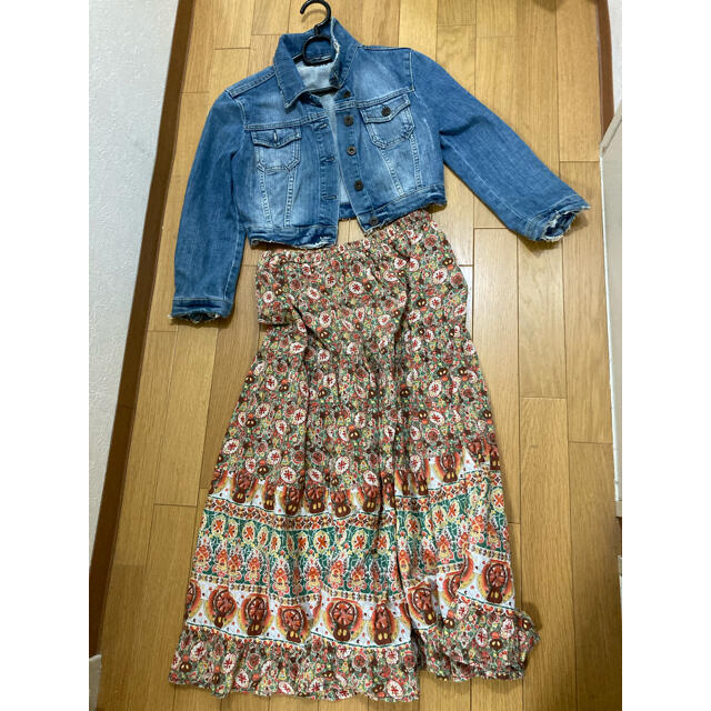 古着　スカート　ロング レディースのスカート(ロングスカート)の商品写真