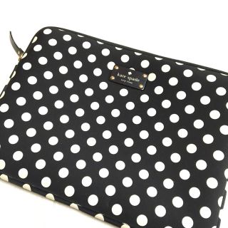 ケイトスペードニューヨーク(kate spade new york)のkatespade 13" laptop sleeve PCケース  黒ドット(モバイルケース/カバー)