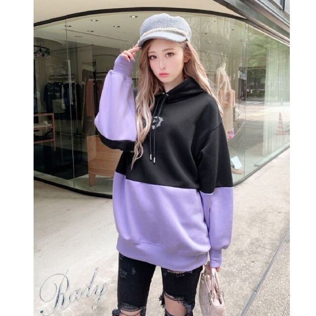 最終値下げ 新品♡ちびRady Rady レッド フードロゴ バイカラー S 最終値下げ 新品♡ちびRady Rady レッド フードロゴ バイカラー S