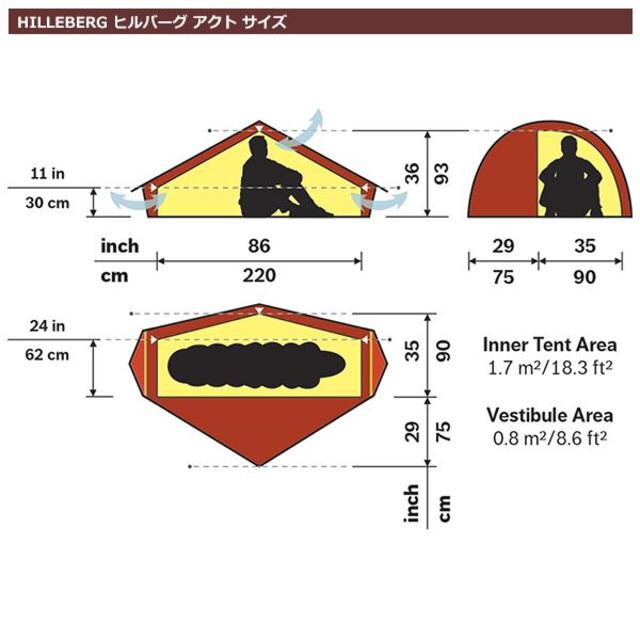 【専用】【美品】ヒルバーグ アクト 純正フットプリントつきスポーツ/アウトドア