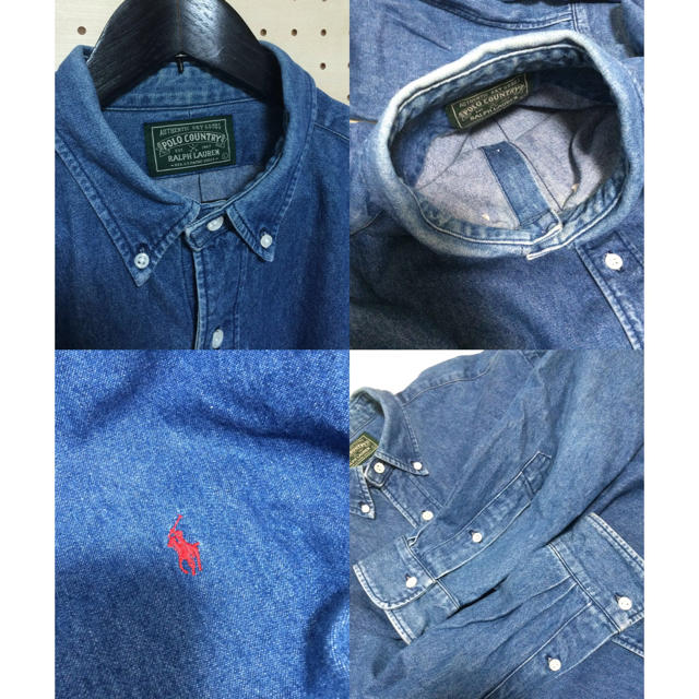 POLO RALPH LAUREN(ポロラルフローレン)の希少☆POLO COUNTRY 90's デニムBDシャツ 長袖 メンズのトップス(シャツ)の商品写真