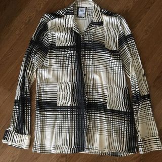 ザラ(ZARA)のメンズ　ZARA ザラ　柄シャツ　長袖　サイズ40(シャツ)