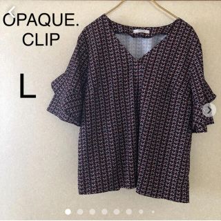 オペークドットクリップ(OPAQUE.CLIP)ののん様　オペークドットクリップ　半袖ブラウスsize L(シャツ/ブラウス(半袖/袖なし))