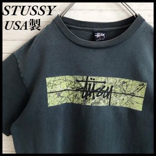 ステューシー(STUSSY)の【鬼レア】ステューシー☆USA製 紺タグ ビックロゴ デカロゴ Tシャツ 90s(Tシャツ/カットソー(半袖/袖なし))