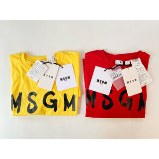 エムエスジイエム(MSGM)の新品未使用 MSGM Tシャツ 2枚セットエムエスジーエム 14A 大人も着用可(Tシャツ(半袖/袖なし))