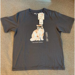 ユニクロ(UNIQLO)の☆再値下　UT ユニクロ　ポール&ジョーTシャツ　猫　メガネ　グレー　L(Tシャツ(半袖/袖なし))