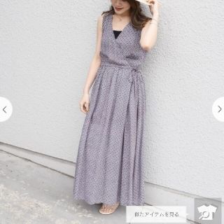 シップス(SHIPS)の【SHIPS】小紋柄カシュクールロングワンピース(ロングワンピース/マキシワンピース)